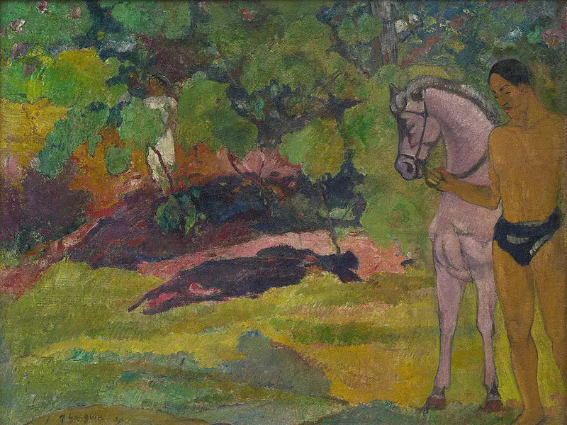 Vanilya Tabağında, Adam ve At - Paul Gauguin