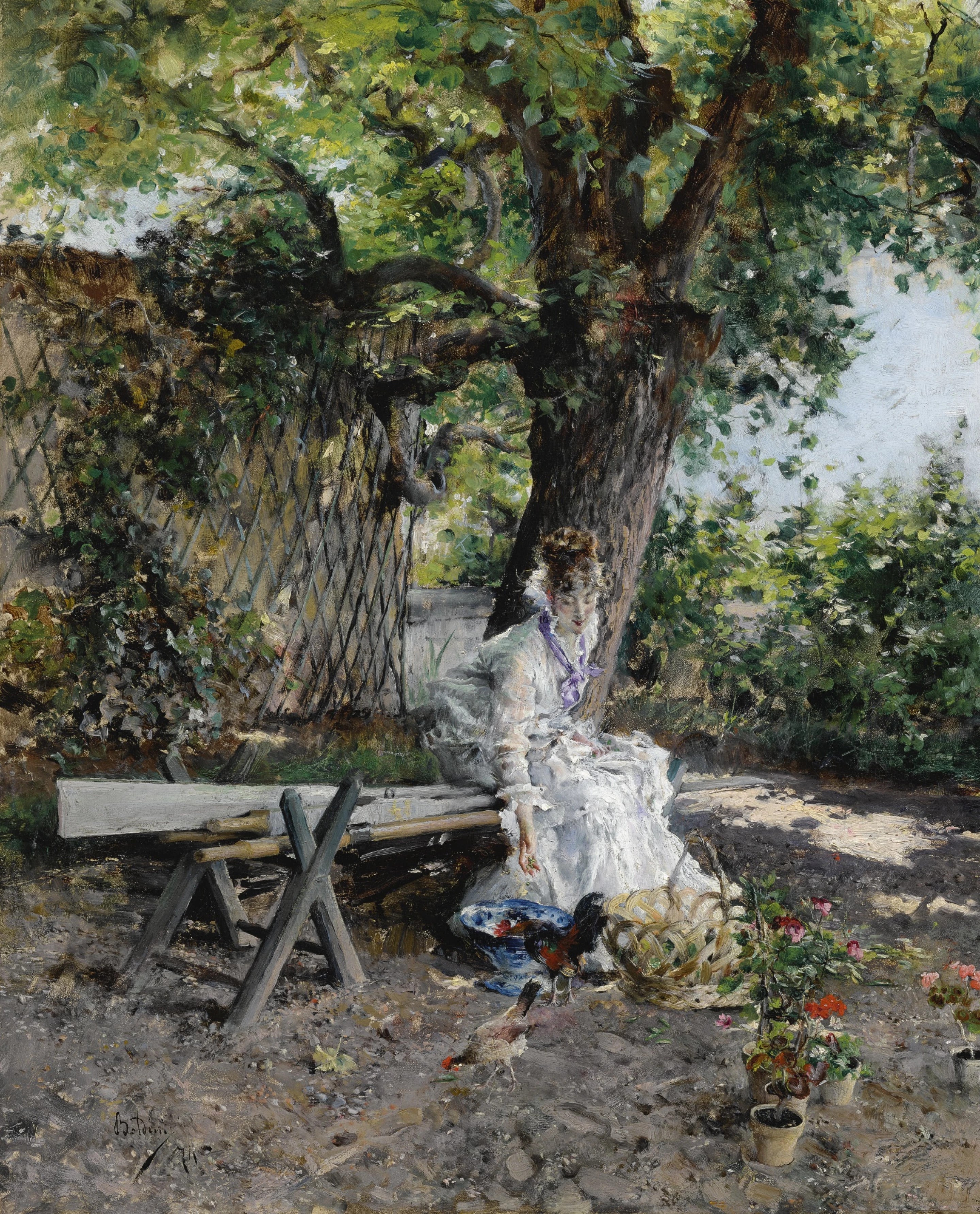 Dans le jardin - Giovanni Boldini
