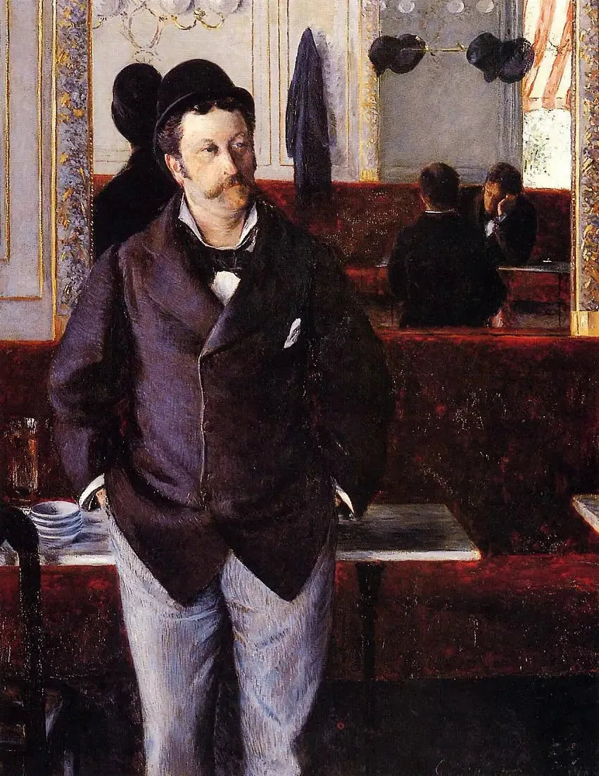 Bir kafede - Gustave Caillebotte