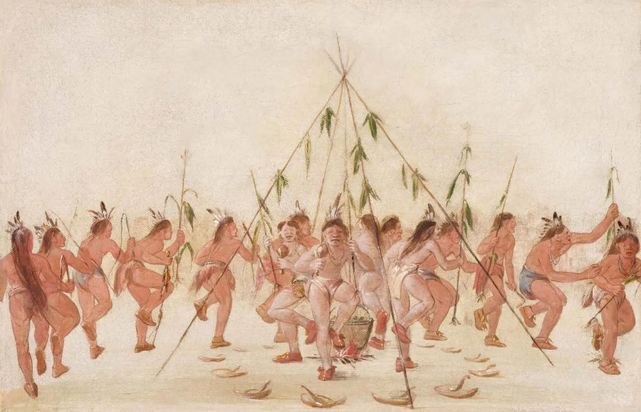 Yeşil Mısır Dansı, Hidatsa - George Catlin
