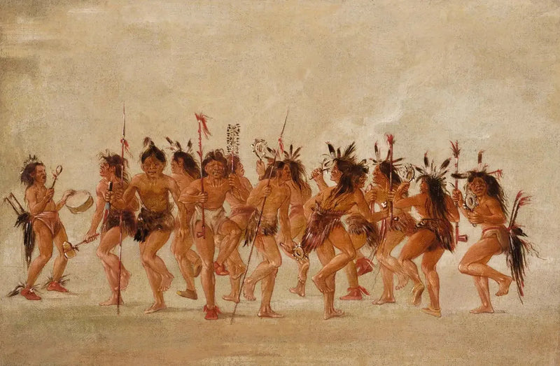 Dilenci Dansı, Teton Nehri Ağzı - George Catlin