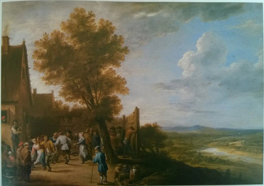 Köy Dansı ve Nehir Manzarası - David Teniers le Jeune
