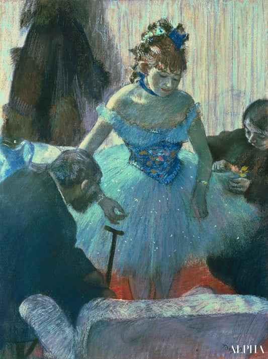 Danseuse dans sa loge - Edgar Degas - Reproductions de tableaux et peintures haut de gamme