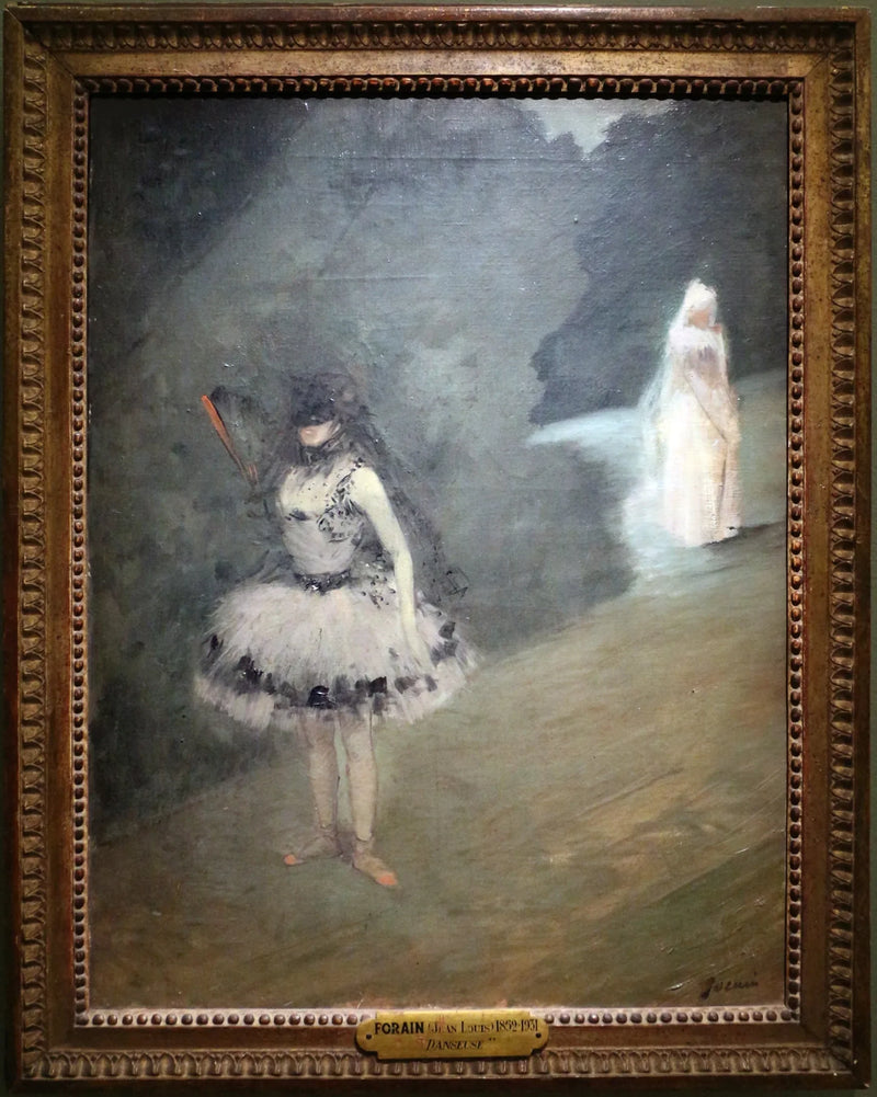 Jean-Louis Forain - Arka planda duruş sergileyen dansçı kadın