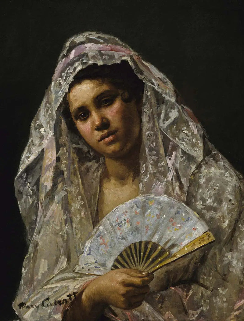 Dantelalı bir mantilla takan İspanyol Dansçı - Mary Cassatt