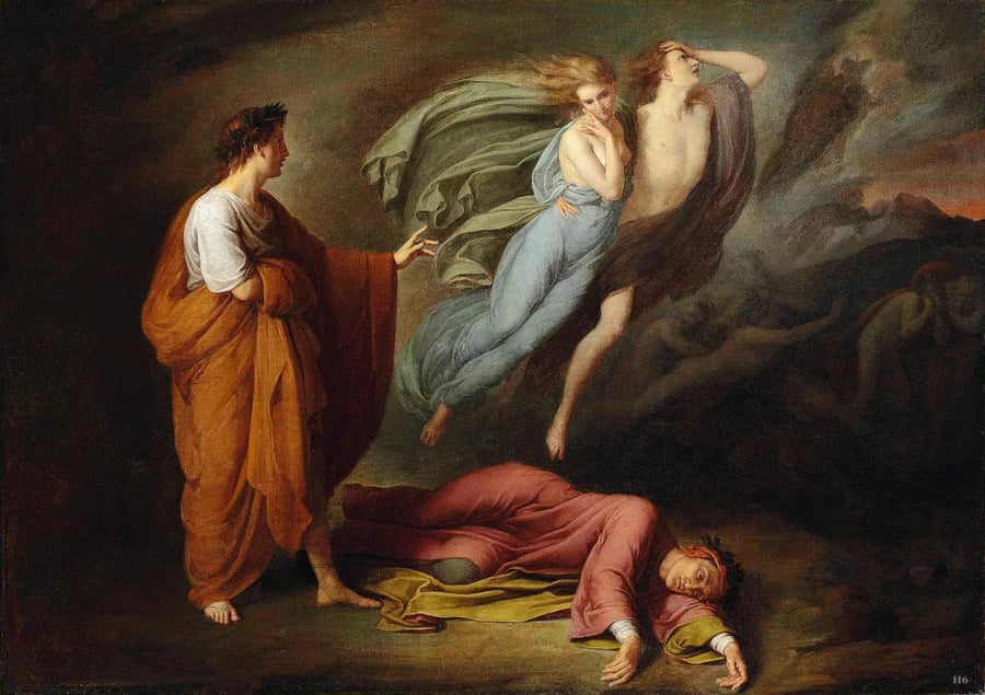 Dante ve Virgil ile Paolo ve Francesca - Ary Scheffer