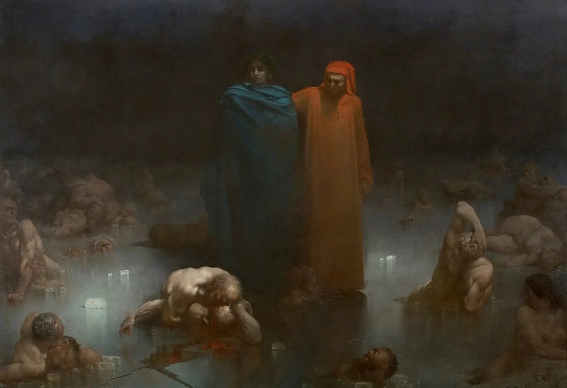 Dante ve Virgil Dokuzuncu Cehennem Çemberinde - Gustave Doré