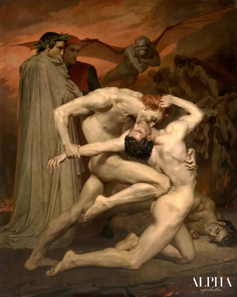 Dante et Virgile - William Bouguereau - Reproductions de tableaux et peintures haut de gamme