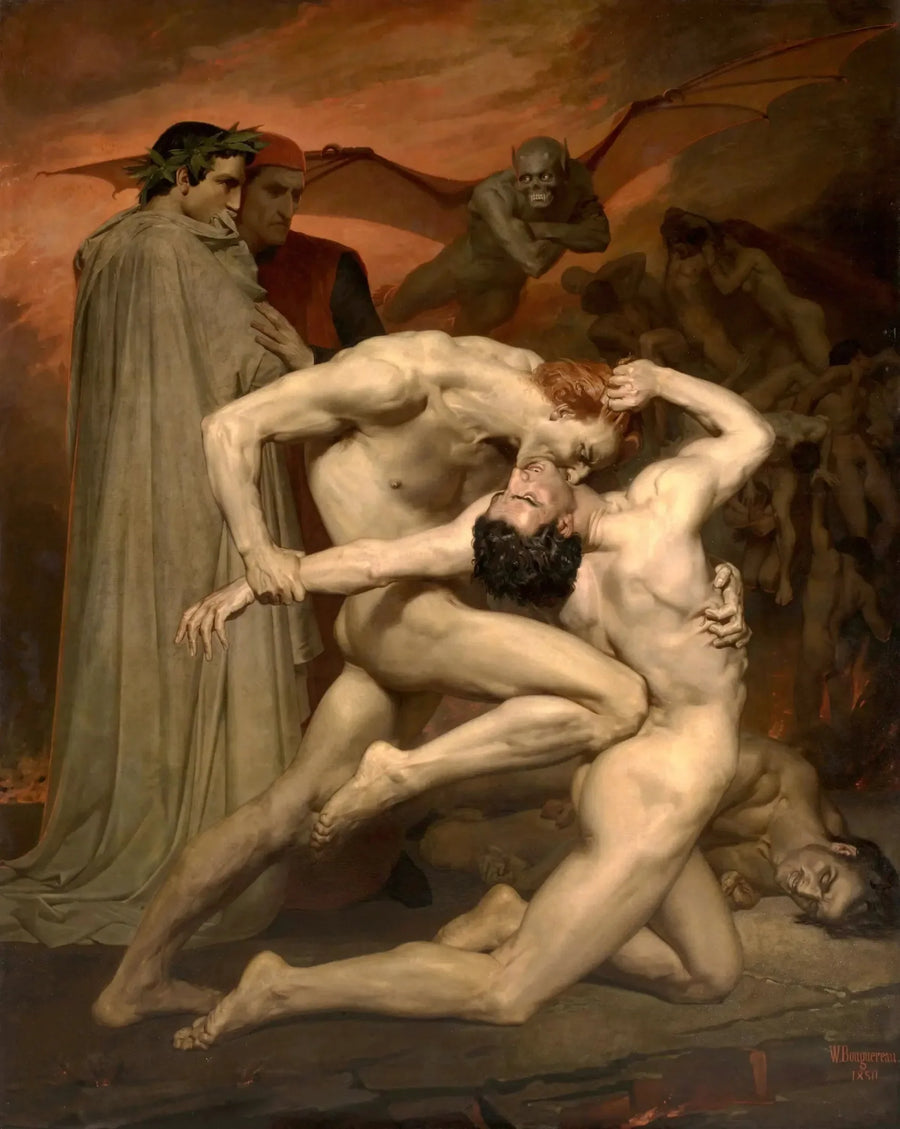 Cehennem'de Dante ve Virgile - Bouguereau