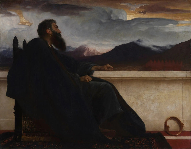 David: « Ah! Bir güvercin kanatları olsaydı! O zaman uçup gidecektim ve dinlenmiş olacaktım. » Mezmur 55:6 - Frederic Leighton