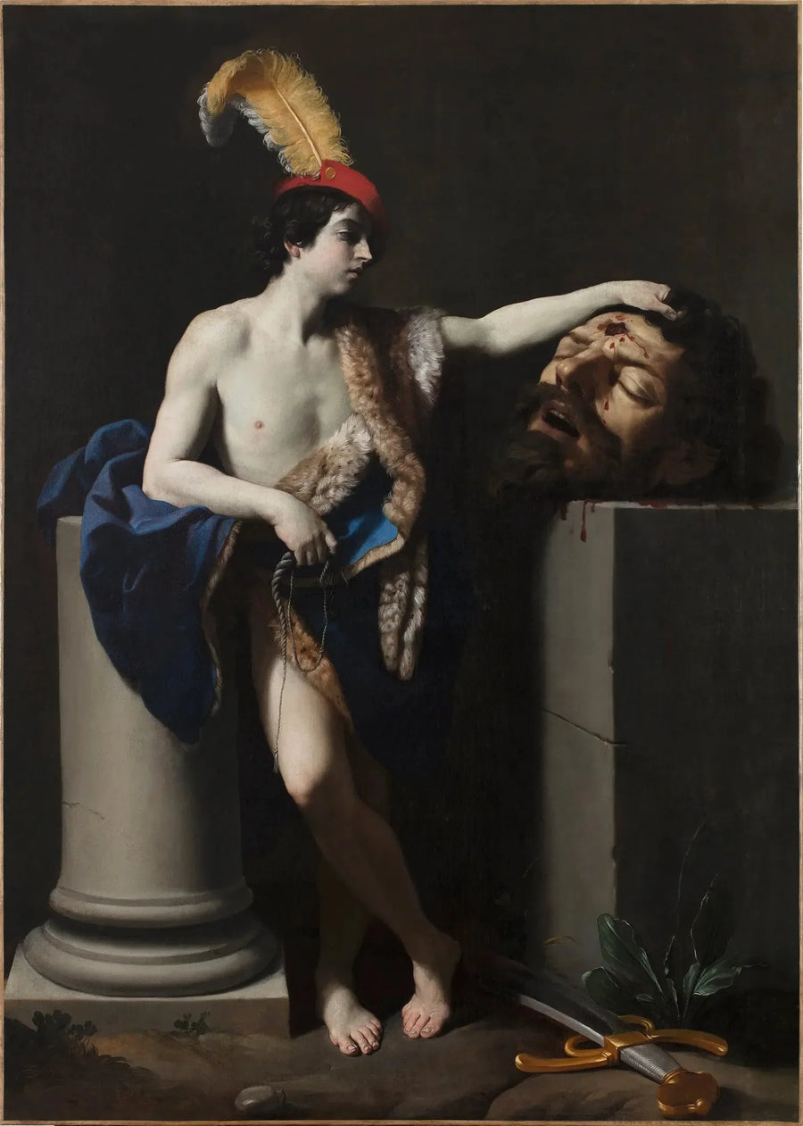 David Goliath'ın başını tutuyor - Guido Reni