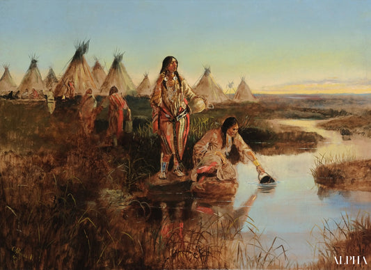 De l'eau pour le camp - Charles Marion Russell - Reproductions de tableaux et peintures haut de gamme