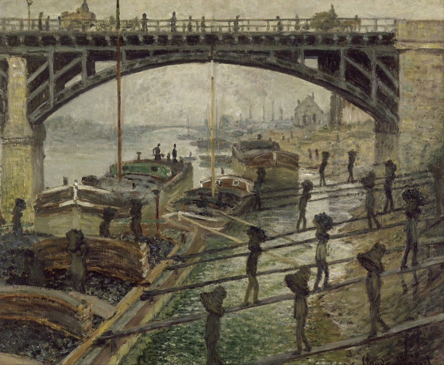 Kömür Boşaltıcıları - Claude Monet
