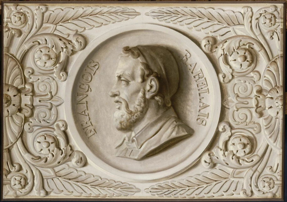 Décors de panneaux de boiserie en grisaille représentant quatorze médaillons d'hommes célèbres de la Renaissance - Alexandre-Denis Abel de Pujol