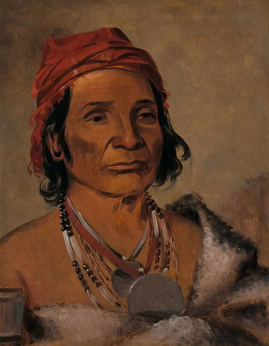 Deep Lake un vieux chef - George Catlin - Alpha Reproduction