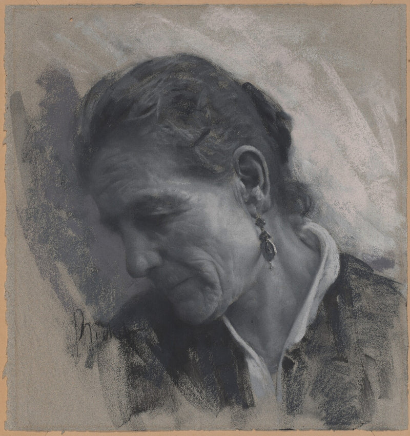 Luisa Carmignani, the Artist's Mother-in-Law - Francesco Paolo Michetti