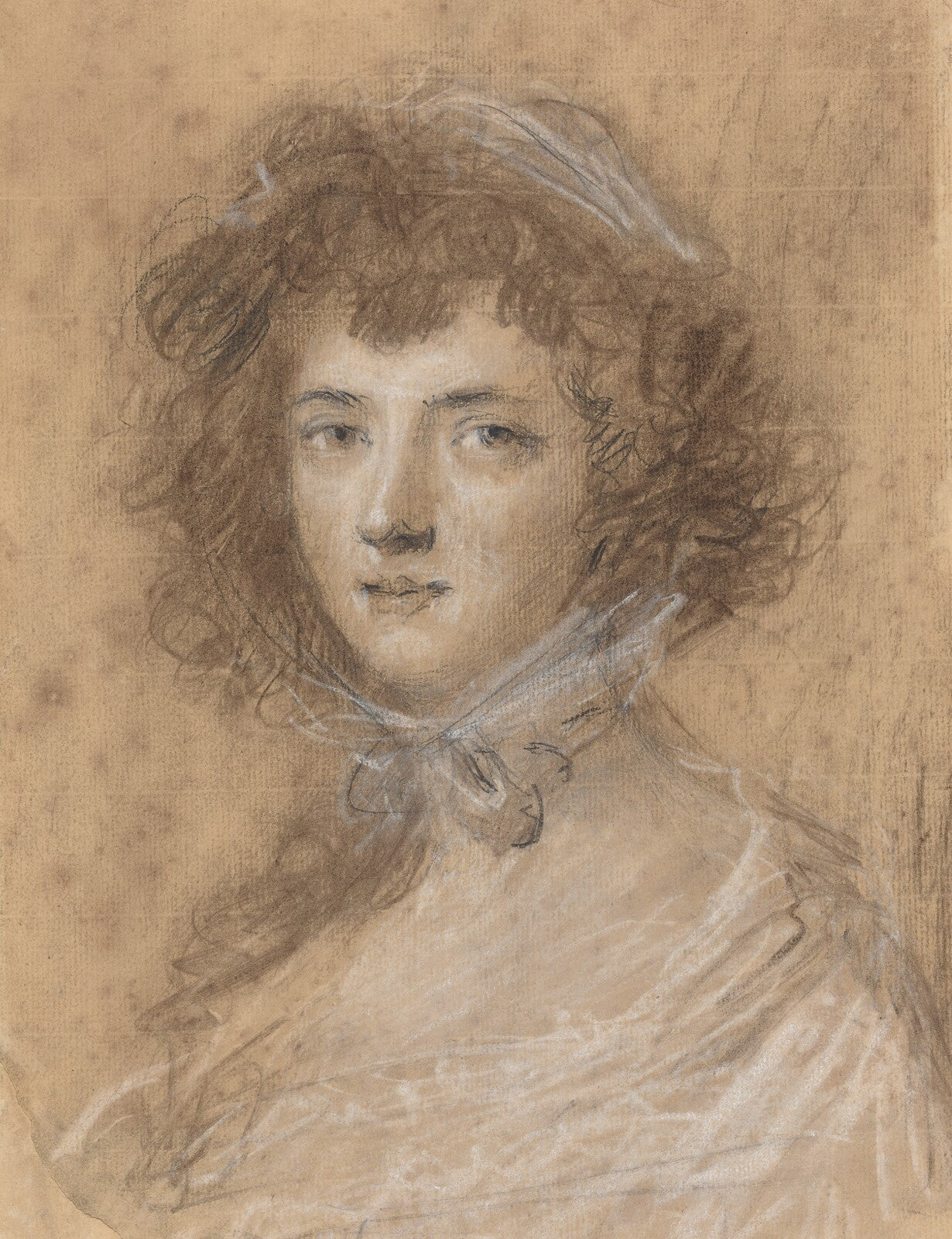 Head and Bust of a Woman, Sir Joshua Reynolds,  — pastel, National Gallery of Art