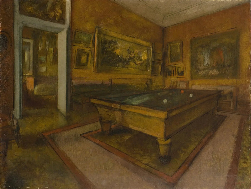 Ménil-Hubert'teki Bilardo Salonu - Edgar Degas