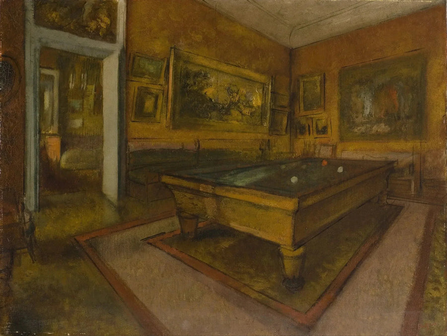 Ménil-Hubert'teki Bilardo Salonu - Edgar Degas