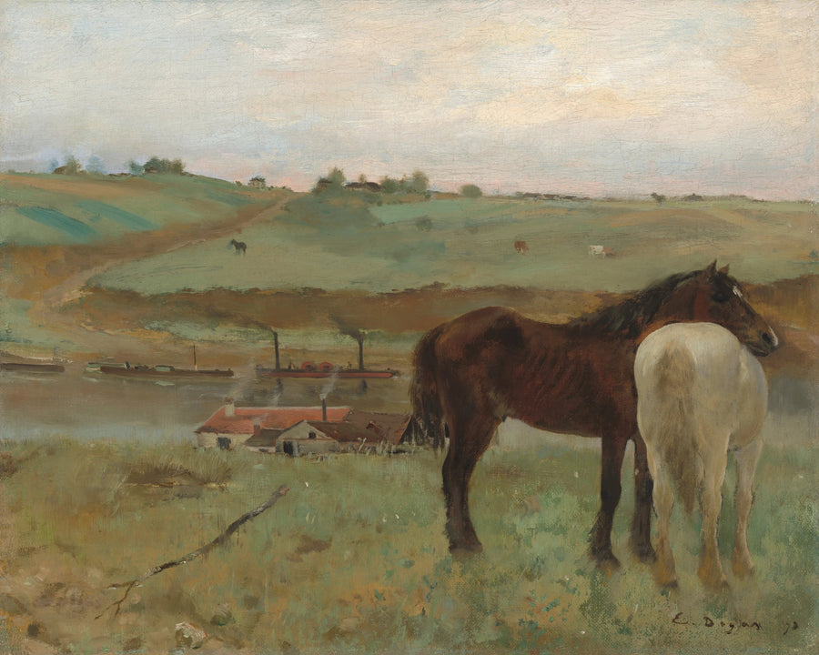 Bir Çayırda Atlar - Edgar Degas