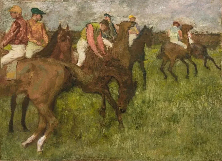 Yarış Öncesi Jokeyler - Edgar Degas
