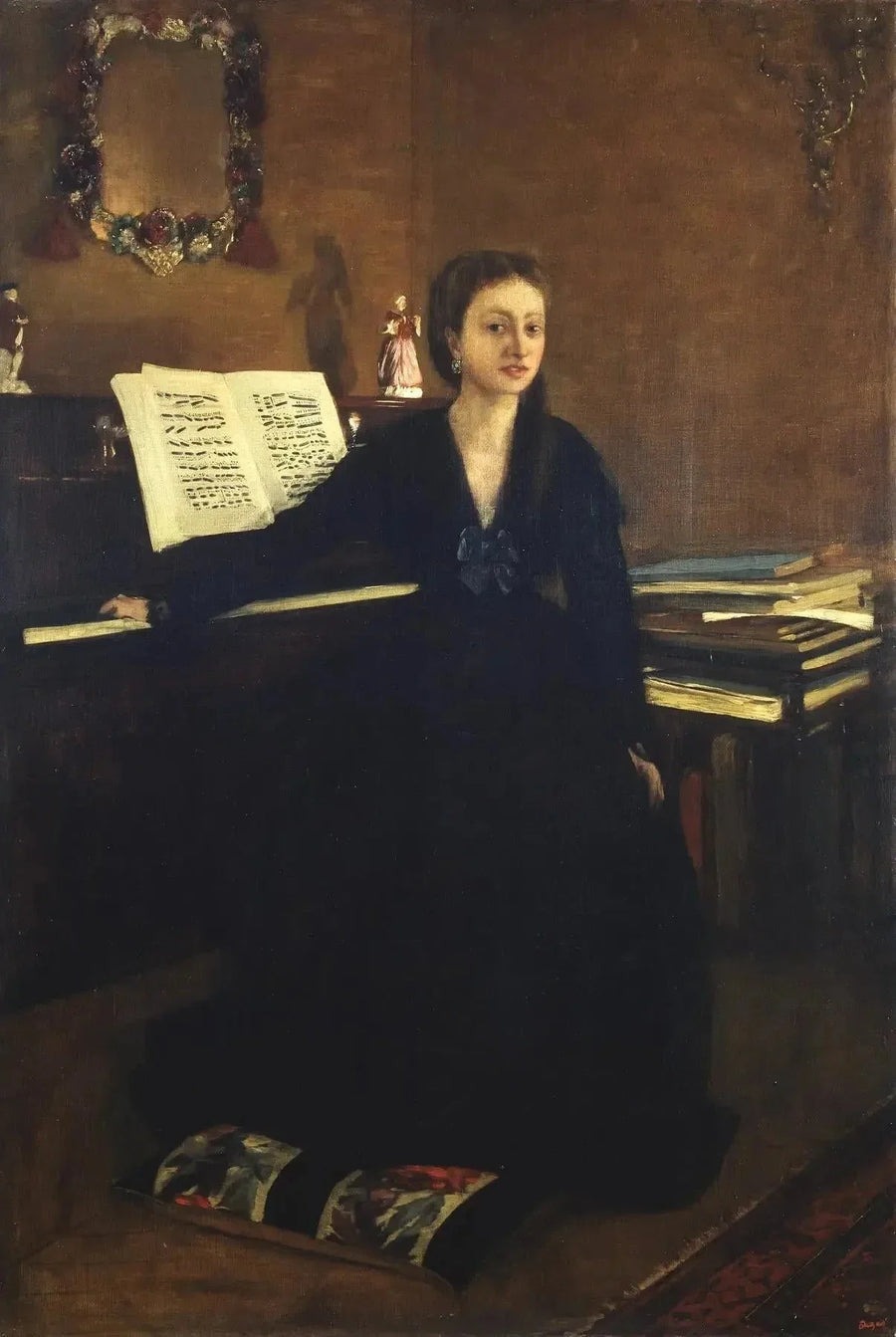 Piyano Başındaki Madame Camus - Edgar Degas