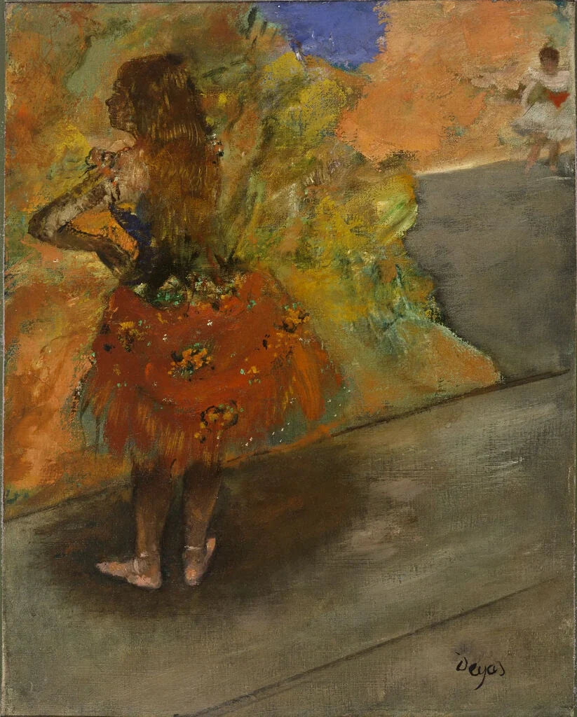 Dansçı: kırmızı etek - Edgar Degas