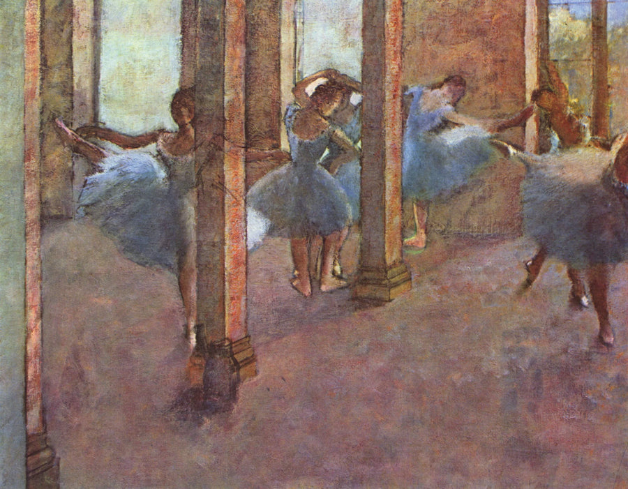 Foyerde Antrenman Yapan Dansçılar - Edgar Degas
