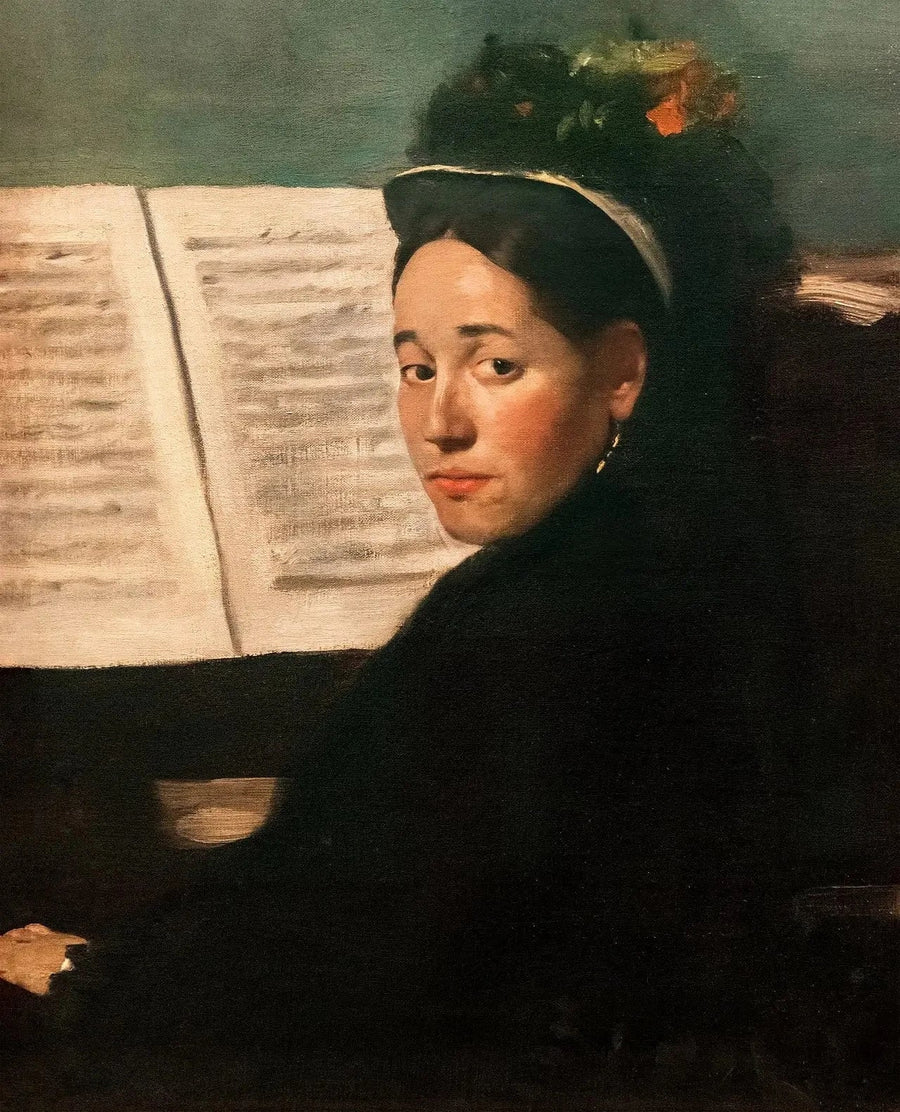 Piyano Başındaki Mademoiselle Dihau - Edgar Degas