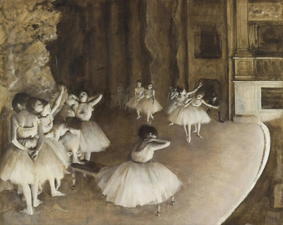 Sahnedeki bir bale tekrarı - Edgar Degas