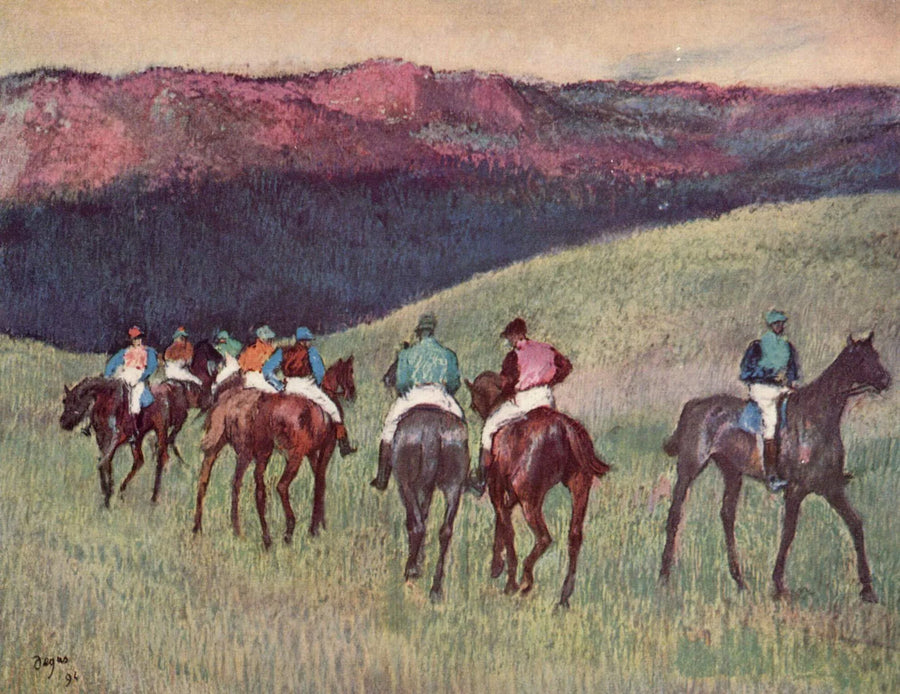 Yarış Atları Bir Manzara İçinde - Edgar Degas