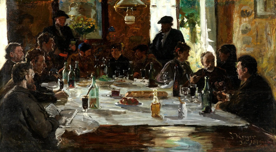 Sanatçıların Kahvaltısı. Cernay-la-Ville - Peder Severin Krøyer