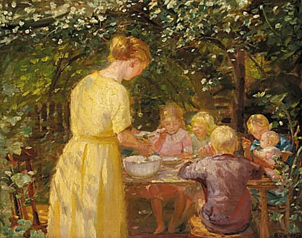 Öğle Yemeği Bahçede - Anna Ancher