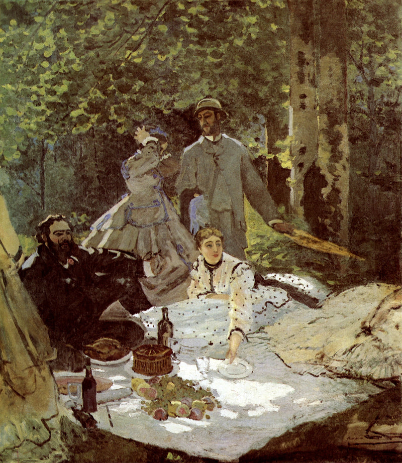 Çimenlerde Öğle Yemeği, merkezi parça W63/2 - Claude Monet
