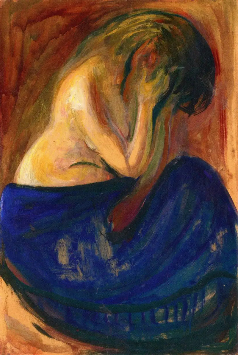 Mavi Etekli Yarım Soyunmuş - Edvard Munch