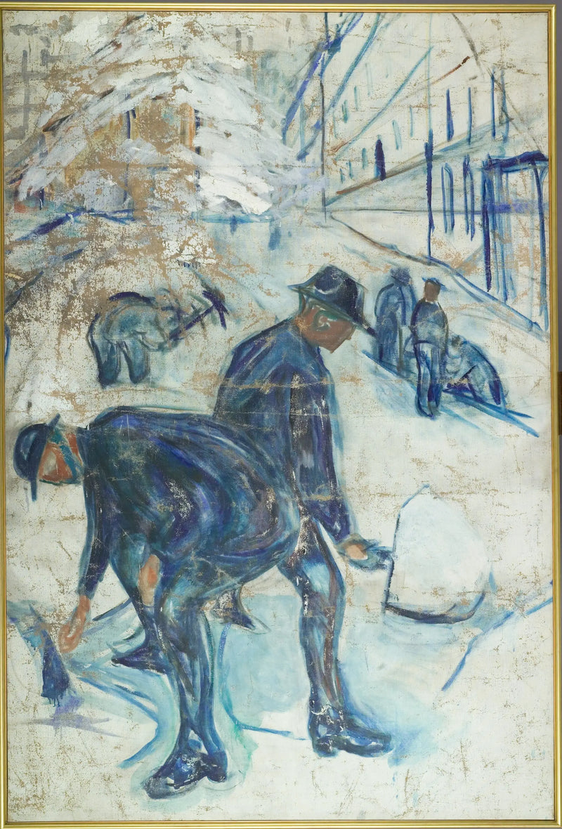 İnşaat sahasında kar temizleyiciler - Edvard Munch
