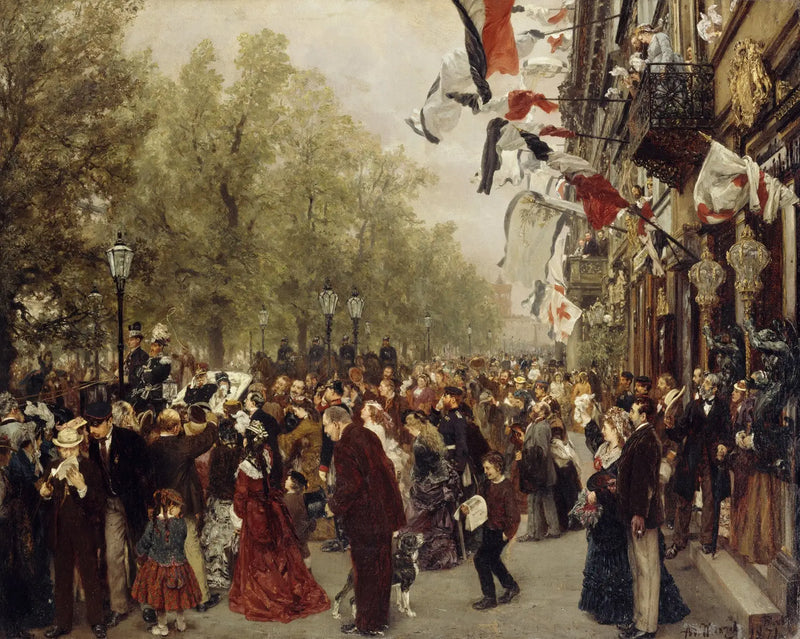 Kral Wilhelm I'in orduya katılımı 31 Temmuz 1870 - Adolph von Menzel