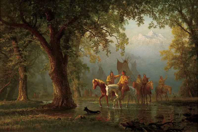 Hint Grubu'nun Hind savaşçıları - Albert Bierstadt