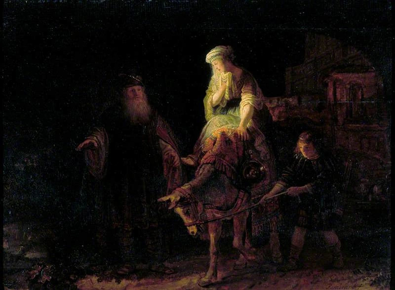 Sunamite Kadının Gidişi - Rembrandt