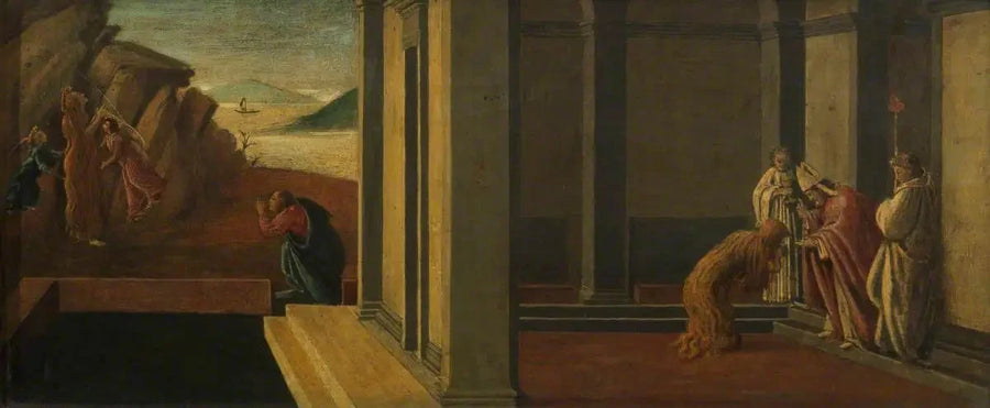 Madeleine'in Son Anları (ön plan, panel dört) - Sandro Botticelli