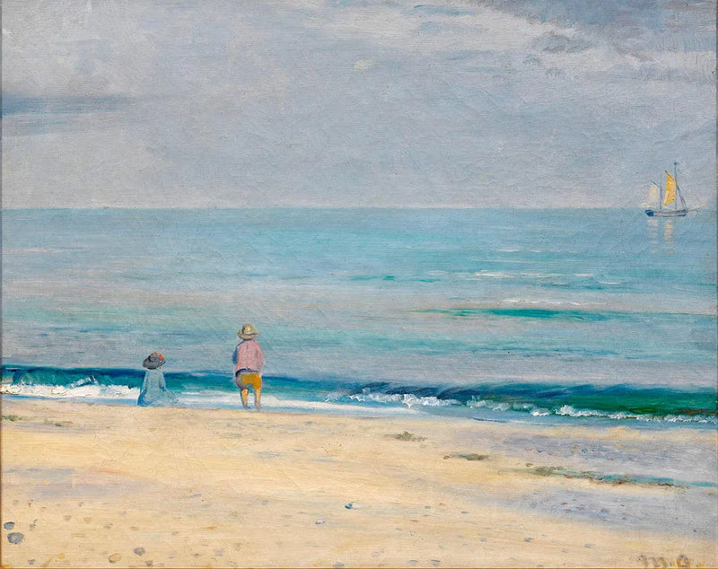 Çocuklar plajda. - Michael Peter Ancher
