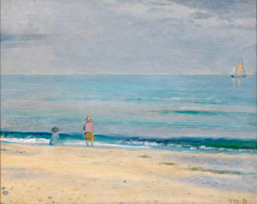 Çocuklar plajda. - Michael Peter Ancher