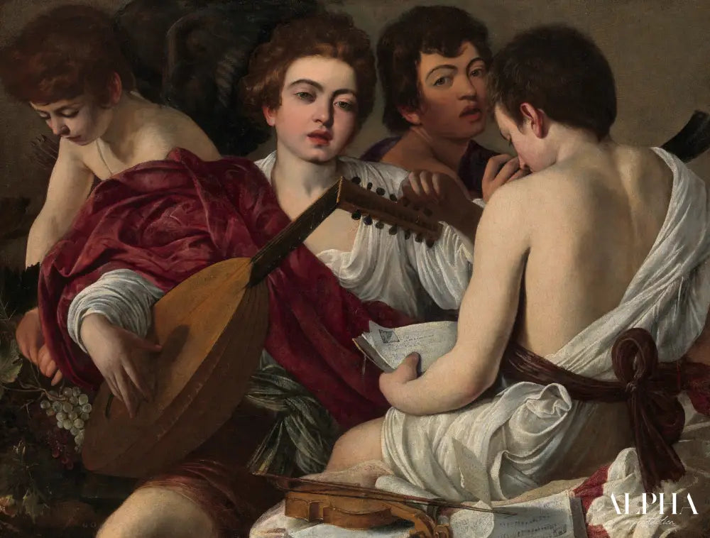 Des garçons qui font de la musique - Caravage - Reproductions de tableaux et peintures haut de gamme