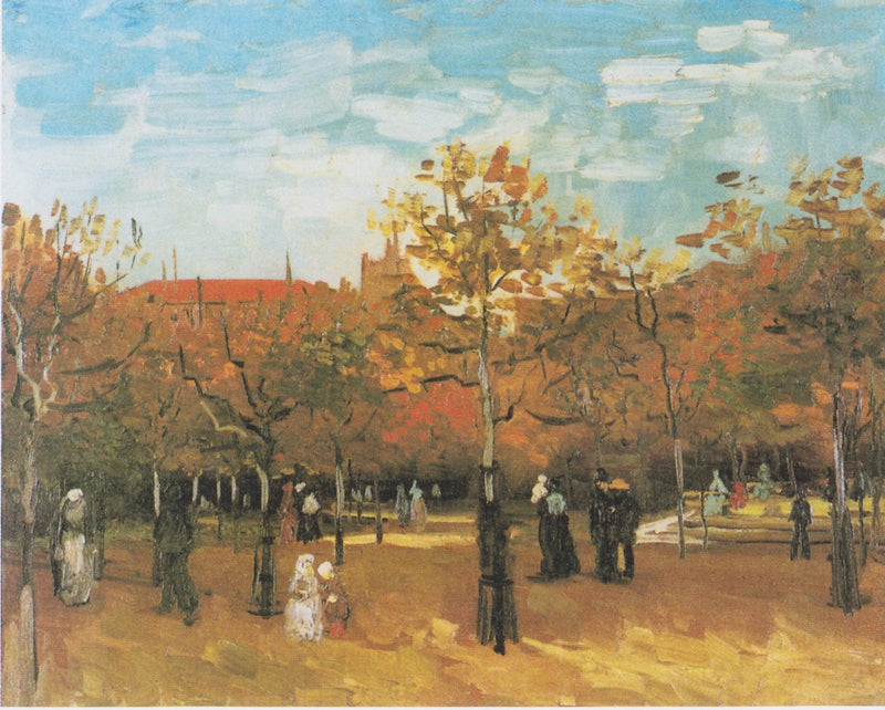 Bir parkta yürüyen insanlar - Vincent van Gogh