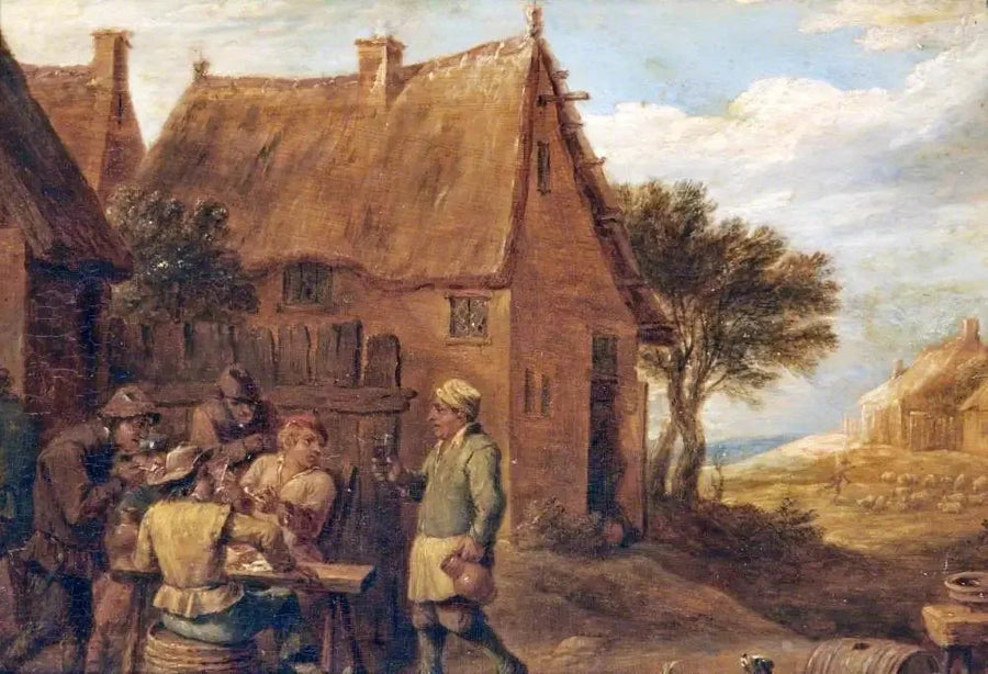Bir meyhanenin önünde kabadayılar - David Teniers le Jeune