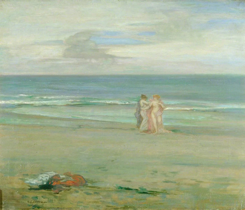Bir plajda silüetler - Charles Conder