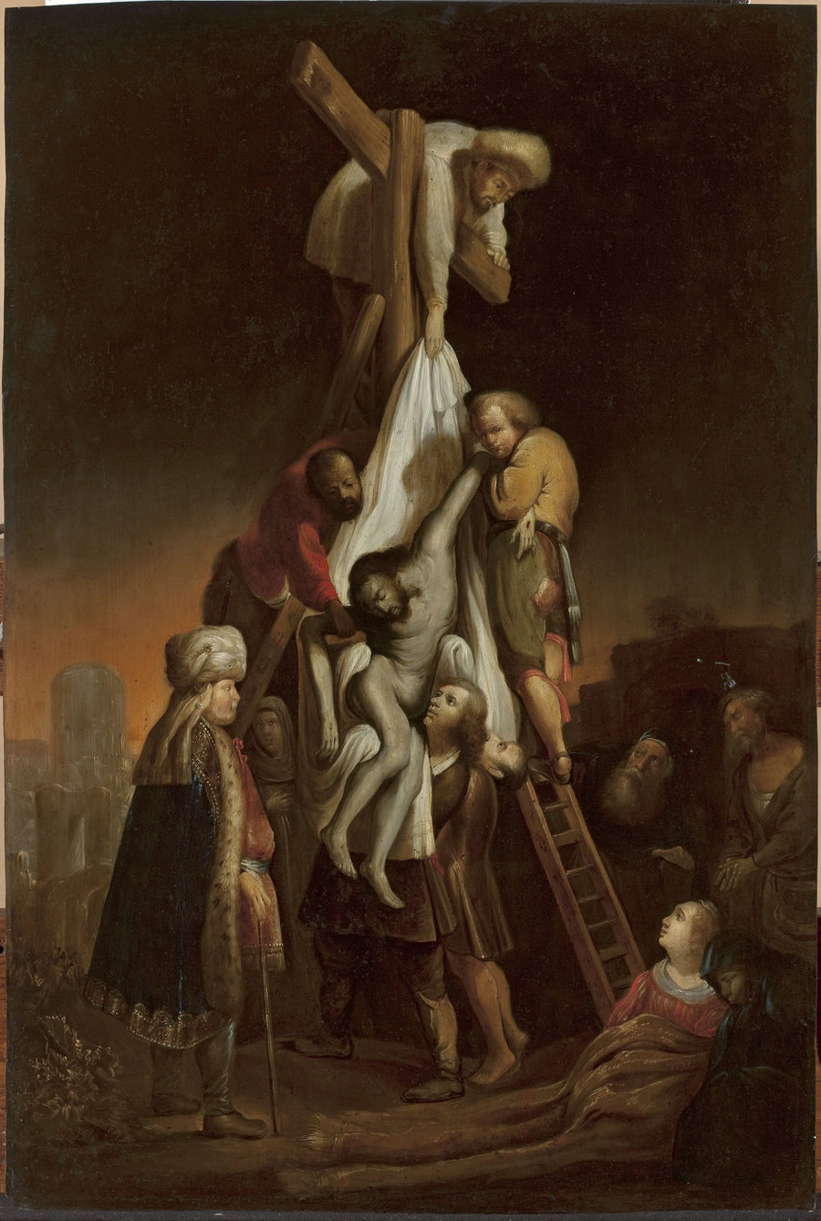 Haçtan İniş (Matta 27:58–59; Markos 15:45–46; Luka 23:52–53; Yuhanna 19:38) - Rembrandt