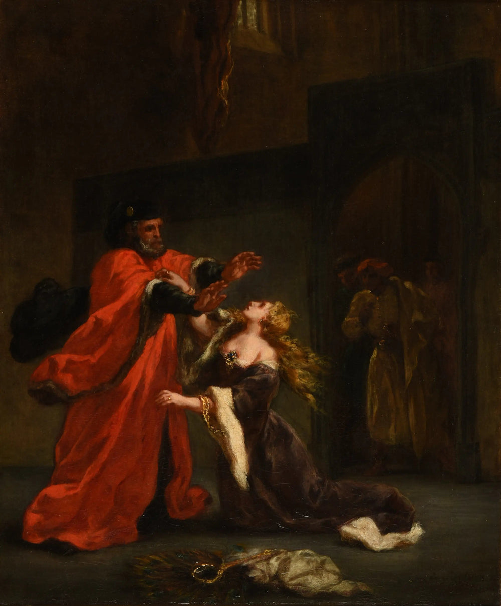 Reproduction du tableau « Desdémone maudite par son père - Eugène Delacroix » par Alpha Reproduction en peinture à l’huile