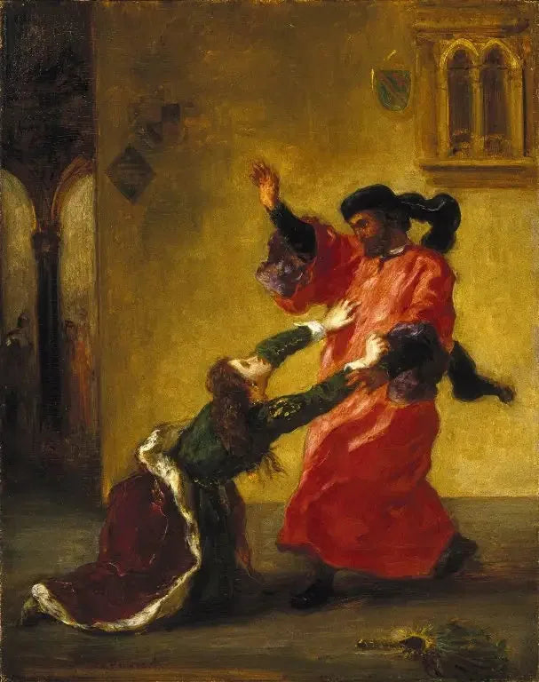 Babası tarafından lanetlenen Desdémone - Eugène Delacroix