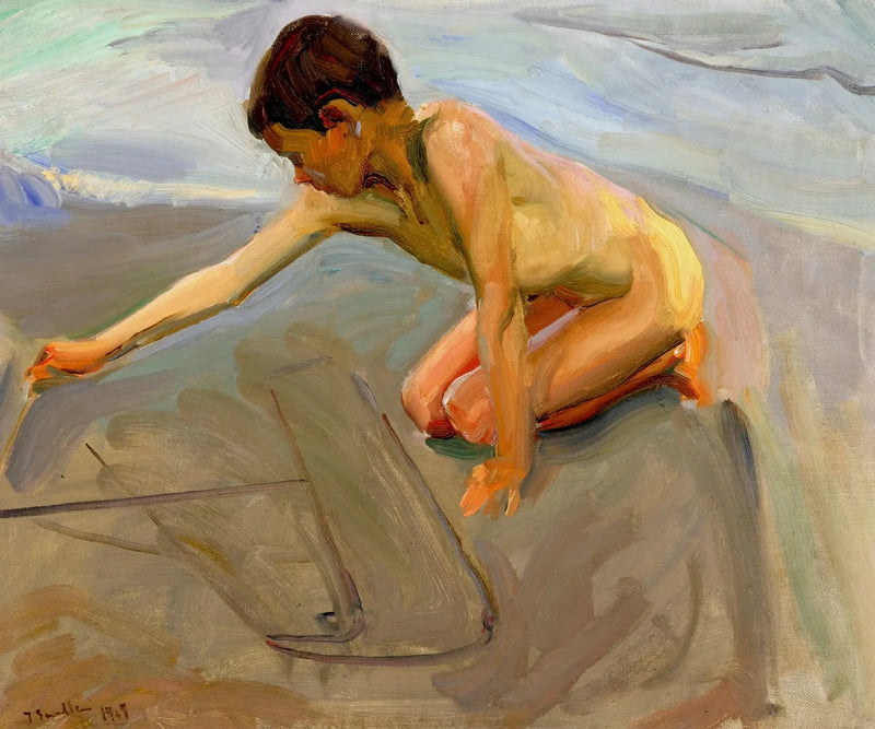 Kumda Çizmek - Joaquín Sorolla